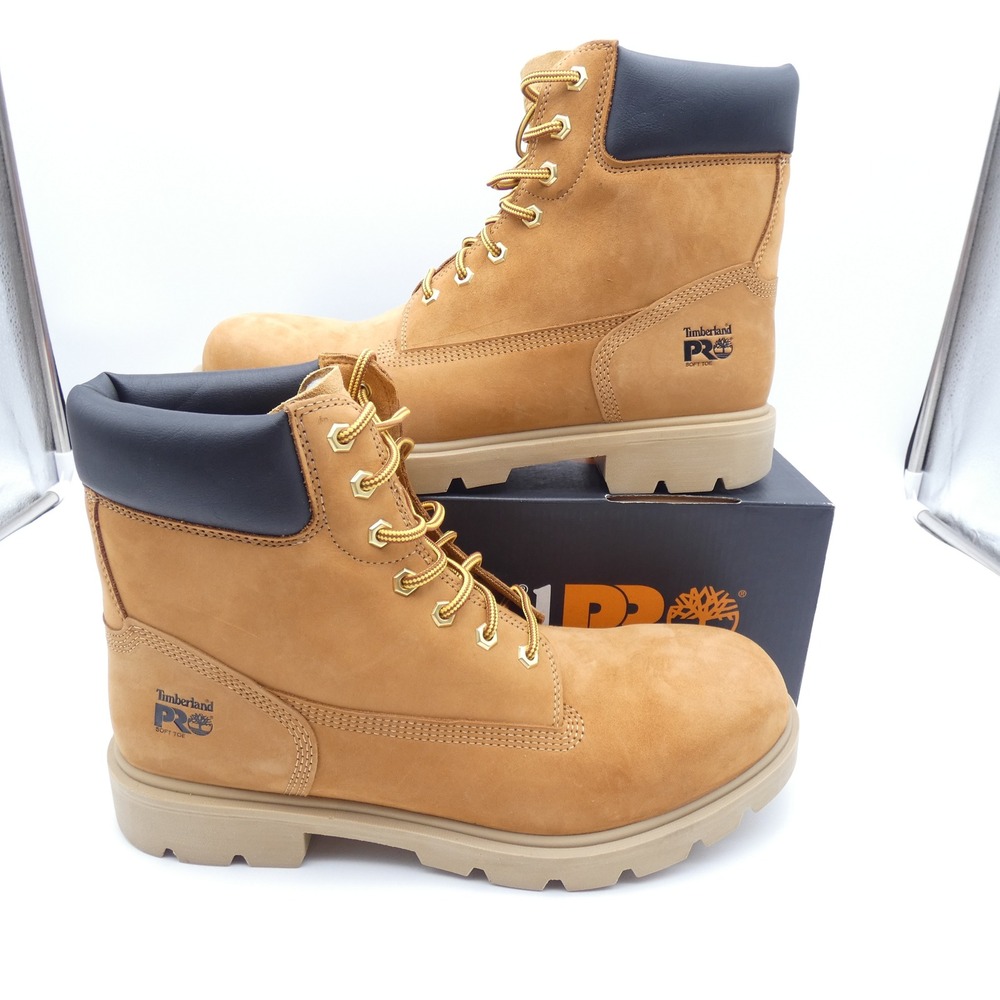 Timberland PRO Sawhorse 6 inch Soft Toe Work Boots Wheat TB1A223J231 Mens 13